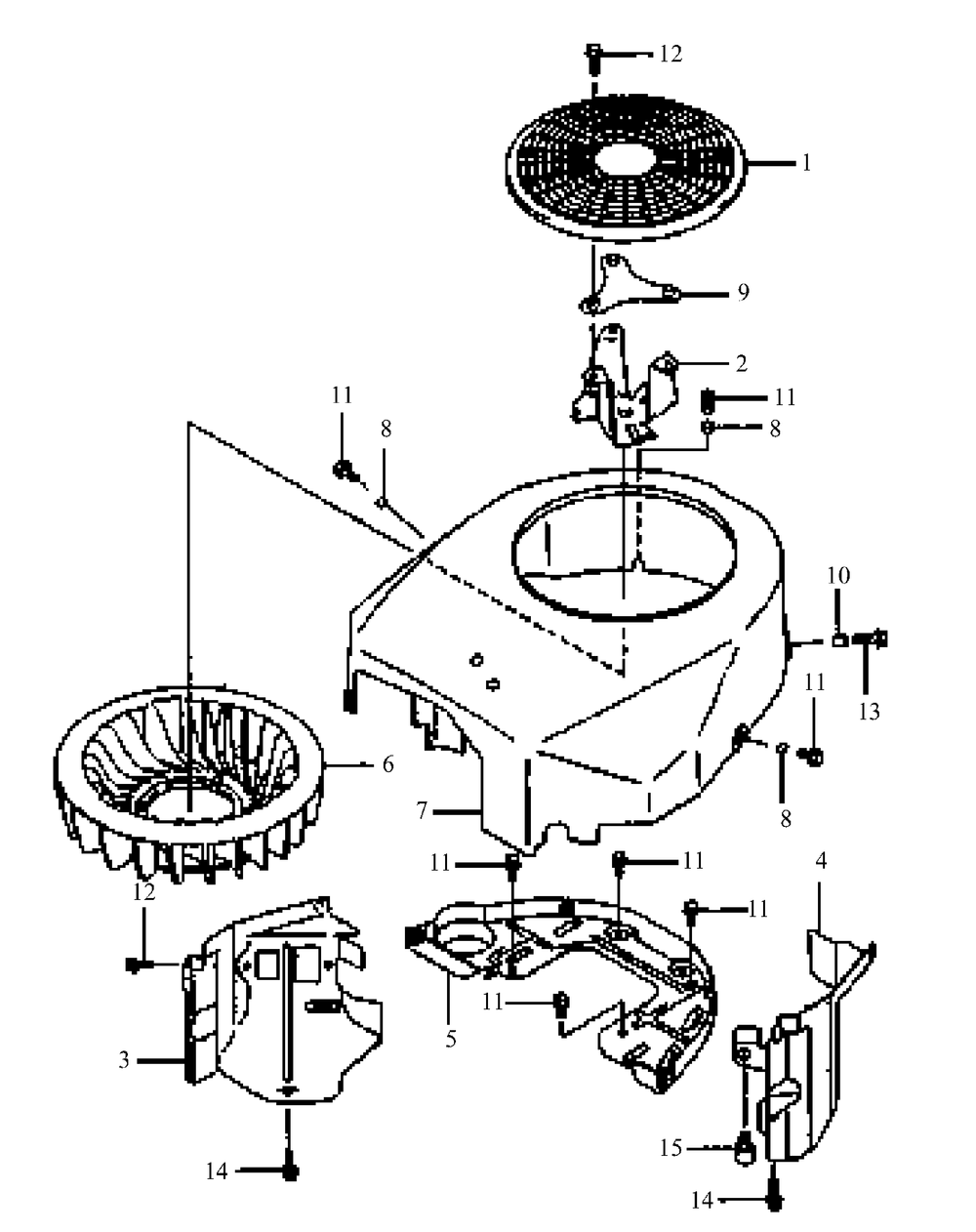 Fh500v-As14 Cooling Equipment Diagram and Parts List for HF1748 55AF3D4V150-WAM Cub Cadet Lawn Mower